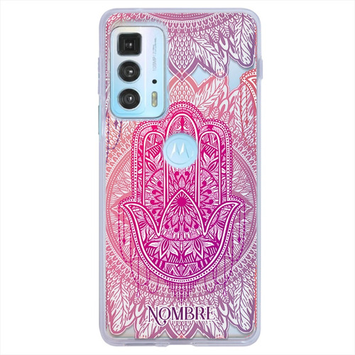 Funda Motorola Antigolpes Mano Fátima Personalizada Nombre