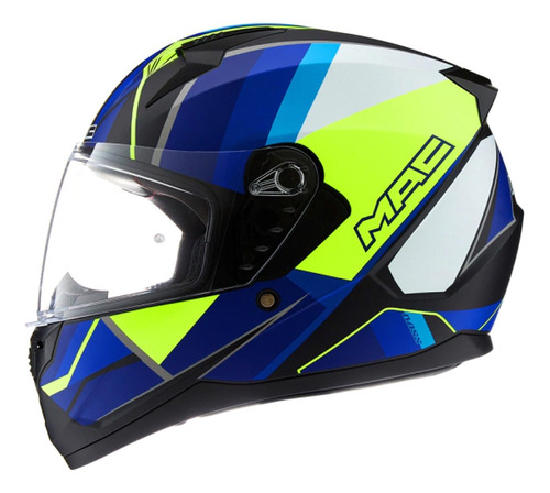 Casco Integral Moto Mac M67 Bass Color Negro Marelli