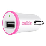 Carregador Veicular Belkin Usb-a 2.0 2.4a 12w Rosa