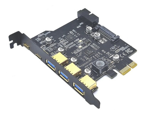 Tarjeta Usb 3.0 + Usb 3.1 Tipo C Pci-e Pci Express 7 Puertos