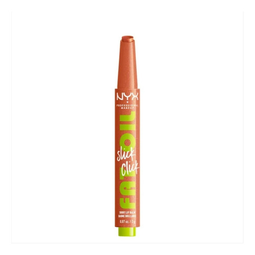 Nyx Professional Makeup Fat Oil Slick Click Lip Gloss Glitte Acabado Glitter Color Hits Different - Nude