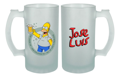 Tarro Cervecero Homero Simpson Personalizado 16oz