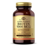 Biotina 5000 Mcg Piel, Uñas Y Cabello 100 Capsulas 