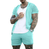 Conjunto De Playa De Hombre Shorts Y Top Corto Zh