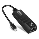 Adaptador Usb Tipo C 2.0 A Rj45 Lan Red Para Mac Y Windows