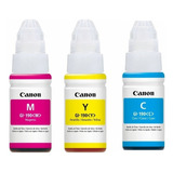 Botellas De Tinta Canon Modelo Gi190 (tres Colores / C-y-m)