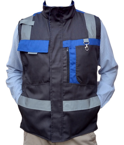 Chaleco Reflejante Gabardina Supervisor Industrial Premium