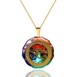 Collar Orgonita Cuarzo 7 Chakras Natural Ojo De Horus Wedjat