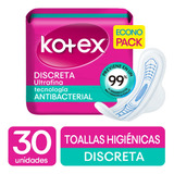 Toallas Kotex Antibacterial 30u - U - Unidad a $430