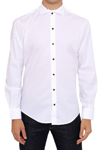 Camisa Slim Fit Algodón/spandex Lisa