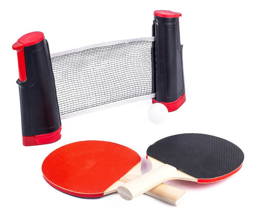 Set Tenis De Mesa Ping Pong Con Raquetas + Malla + Pelotas