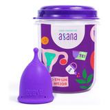 Copa Menstrual + Vaso Esterilizador + Bolsita Stickers Asana