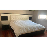 Respaldo King Size Inc/colchon + Base Colchon Y Mesas De Luz