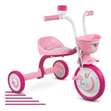 Triciclo Nathor You 3 Girl Rosa Criança Bebe Cestinha Busina
