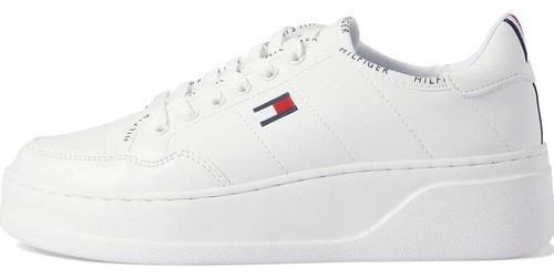 Tenis Tommy Grazie Blanco Original De Plataforma Para Dama