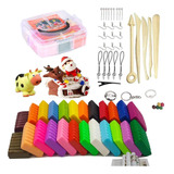 Kit De Inicio De Arcilla Polimérica Para Niños 24 Colores