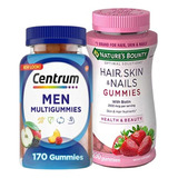 Centrum Men 170 Gummies + Nature's Hair, Skin E Nails 230un
