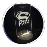 Regalo Día Del Padre - Super Papá - Velador Portacelular Led
