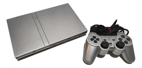Sony Playstation 2 Ps2 Slim Silver  Plateado Completa
