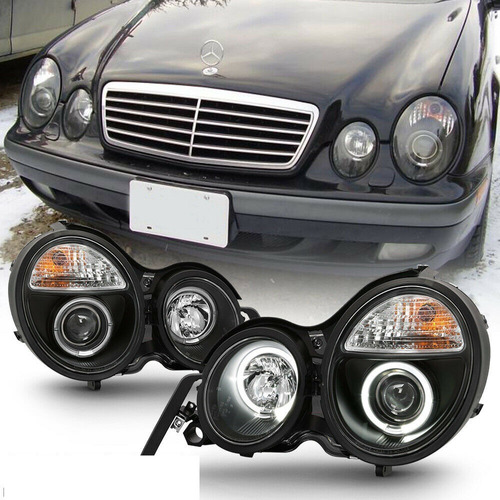 Set De Faros Led  Mercedes Benz W210 E300 E320 E430 96-99   