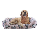 Cama Grande De 79 X 49 Cm Para Perro Color Rosa