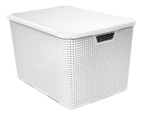 Caixa Organizadora Rattan Com Tampa 40l Grande Arqplast