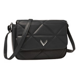 Bolsa Feminina Compacta Celular Carteira Transversal Cor Preto