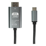 Cabo Usb 3.1 Tipo C Para Hdmi 2.0 4k Tblack Com 2 Metros