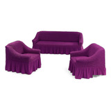 Juego Fundas Sillon Turca Sofa Living 1+1+3 Elasticada