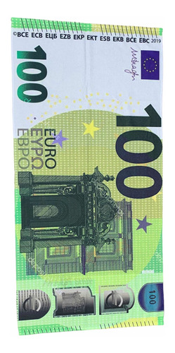Toalha Banho Praia Piscina Euro Money Dinheiro Top