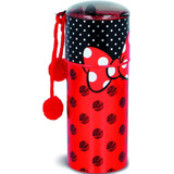 Vaso Botella Infantil Pico Deportivo Y Tapa Minnie Mouse Lic Color Rojo Con Negro