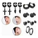 Aretes Hombre Con Piercing, Arracadas Hombre Pack 12 Pares