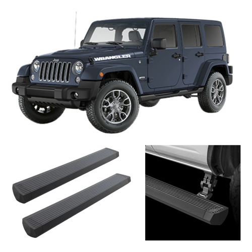 Estribos Electricos Jeep Para Wrangler Jl 18-24 (4 Puertas) 