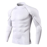 Playera Licra Deportiva Gym Compresión Cuello Ruso