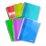 10 Cuadernos Universitario Espiral A4 80hj Tapa Colores Hr