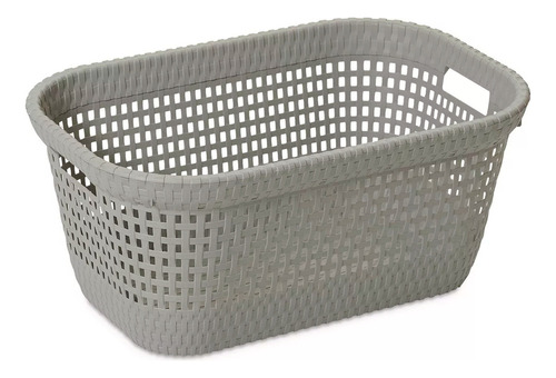 Cesto Para Ropa Dea Home Canasto Rattan Laundry 45l Gris