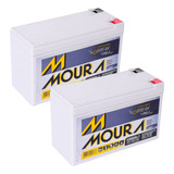 02 Bateria Moura Selada 12v 9ah Para Nobreak E Sist. Elet