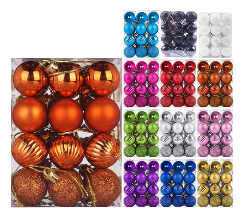 Juego De 24 Bolas Ornamentales Para Arbol De Navidad Emopeak