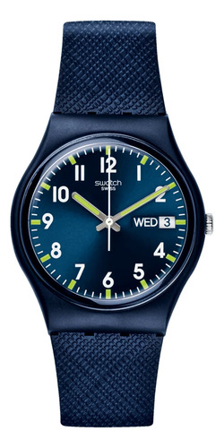 Reloj Swatch Knock Nap Azul Color Del Bisel Negro
