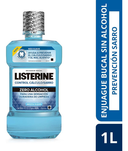 Listerine Enjuague Bucal Control Sarro Zero 1 Litro