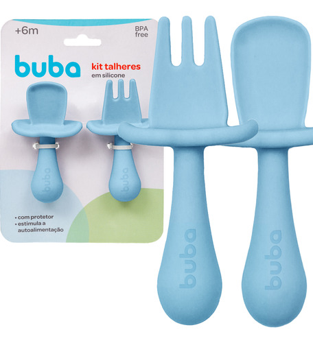 Kit Introdução Alimentar Bebe Colher Garfo Silicone +6 Meses