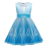 Disfraz Talla 5t Para Niñas Vestido De Princesa Elsa Sin