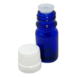 Frasco Vidrio Colirio Azul X 5 Ml Con Inserto Y Tapa 