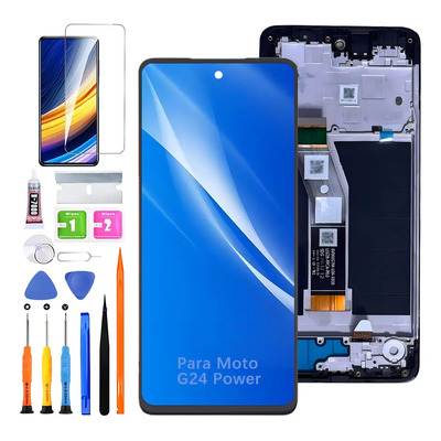 Pantalla Para Motorola G24 Power \u002F G24 Moto XT2425-1 XT2423-1 Display Con Marco | Envío gratis
