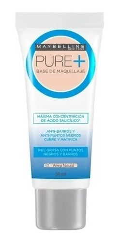 Base Maquillaje Pure+ Maybelline Piel Grasa L´oreal 