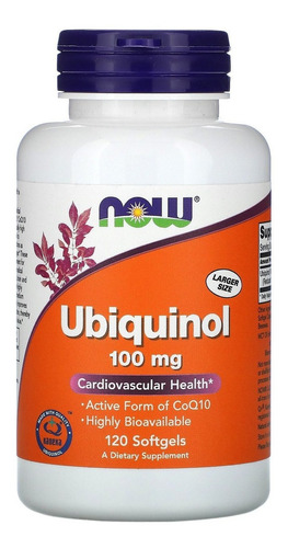 Suplemento En Cápsulas Blandas Now  Ubiquinol En Pote 120 Un