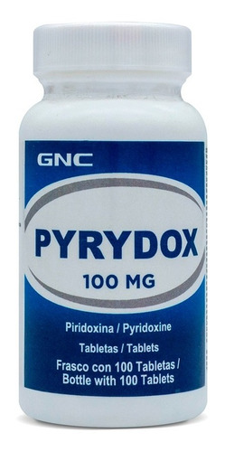 Gnc  Pyrydox 100mg - Sin Sabor 100 Tabletas