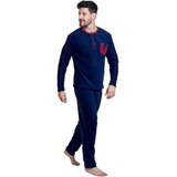 Beckil Cod 3127 Pijama Polar Bolsillo Hombre, 3 Botones.