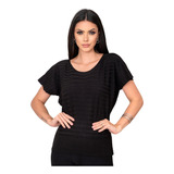 Blusa De Trico Modal Grande Manga Morcego Estampa Tarjada 