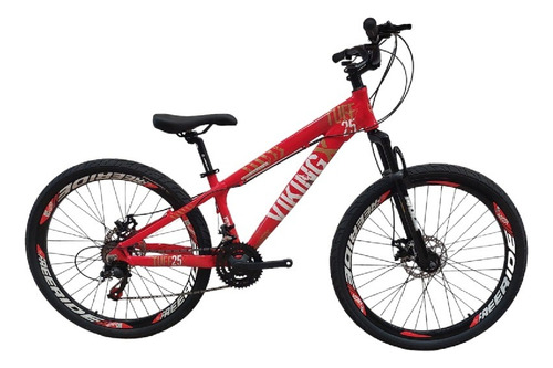 Bicicleta Vikingx Tuff25 Aro 26 21v Freio Disco Mecânico Mtb